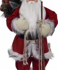 Χριστουγεννιάτικος Άγιος Βασίλης Κόκκινο Γκρί 60 εκ. (XMT-24429B)