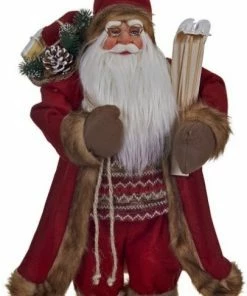 Χριστουγεννιάτικος Διακοσμητικός Άγιος Βασίλης Κόκκινο – Καφέ 60 Εκ. (XMT-24111Β)