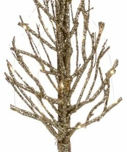 Χριστουγεννιάτικο Δέντρο Με Φως Χρυσό 15 Led 47 Εκ. (04.HCM18299-47)