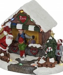 TnS Χριστουγεννιάτικο Διακοσμητικό Χωριουδάκι Φωτιζόμενο Με Κίνηση Και Μουσική (04.F-198104)