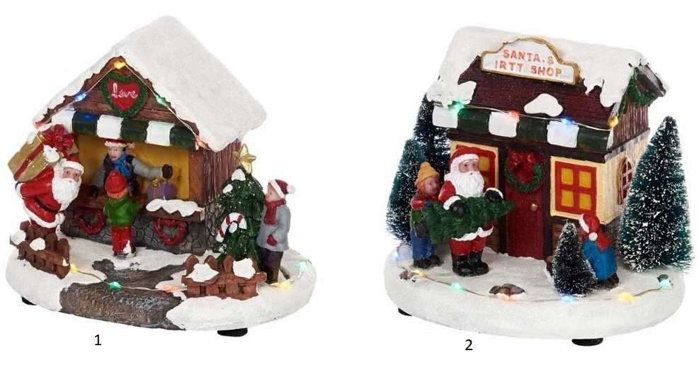 TnS Χριστουγεννιάτικο Διακοσμητικό Χωριουδάκι Φωτιζόμενο Με Κίνηση Και Μουσική (04.F-198104) - Image 2