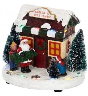 TnS Χριστουγεννιάτικο Διακοσμητικό Χωριουδάκι Φωτιζόμενο Με Κίνηση Και Μουσική (04.F-198104) - Image 3