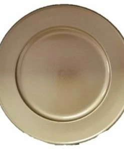 Χριστουγεννιάτικη Πιατέλα Πλαστική Στρογγυλή Χρυσή (04.P186627-G)