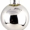 Χριστουγεννιάτικη Μπάλα Γυάλινη Γυαλιστερή Ασημί 10 εκ. (GLB-S10S)