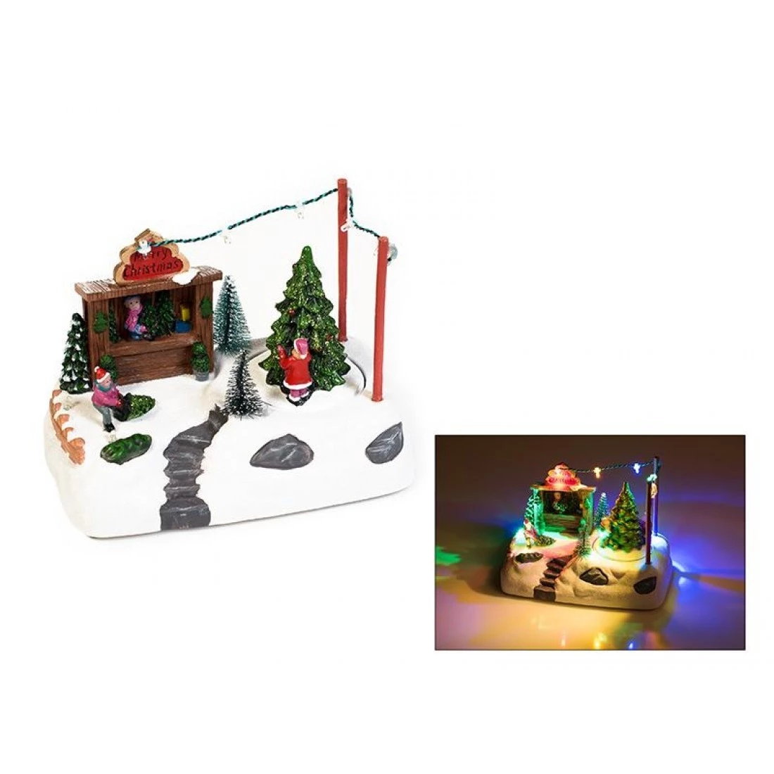 Χριστουγεννιάτικο Κατάστημα Πωλήσεων Χριστουγεννιατικων Δεντρων 19 χ 15 εκ. (98310)