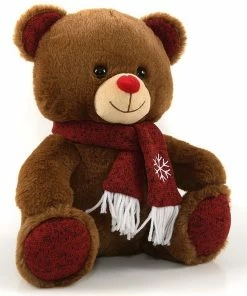 Christakopoulos Χριστουγεννιάτικο Αρκουδάκι Κασκόλ 24 Εκ. Σε 3 Σχέδια (4922)