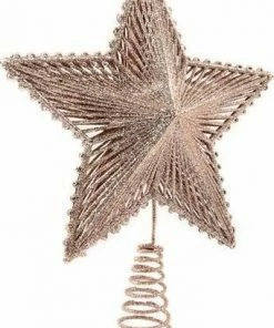 Χριστουγεννιάτικη Κορυφή Δέντρου Αστέρι με Glitter 24εκ. 4χρ (4946)