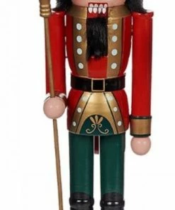 Χριστουγεννιάτικος Διακοσμητικός Καρυοθραύστης Ξύλινος 38εκ (04.M1908-38)