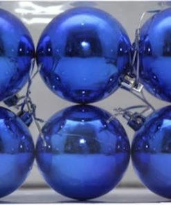Christakopoulos Χριστουγεννιάτικη Μπάλα 6αρα Μπλε Σετ 6 τμχ (53088-6)
