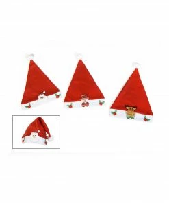 Christakopoulos Χριστουγεννιάτικος Σκούφος Αη Βασίλης, Τάρανδος, Χιονάνθρωπος σε 3 σχέδια (4823)