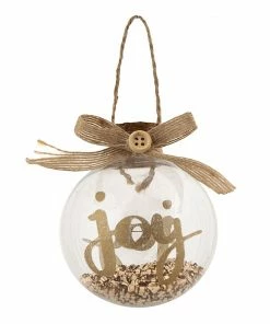 Christakopoulos Χριστουγεννιάτικη Μπάλα 10αρα Διάφανη Joy σε 2 Σχέδια (53201)