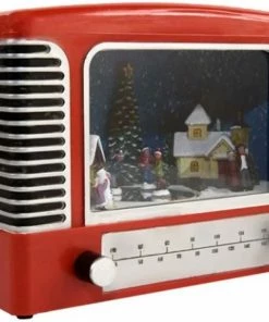 Christakopoulos Χριστουγεννιάτικο Διακοσμητικό Μουσικό Ραδιόφωνο Με LED 20εκ. (98323)