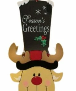 Christakopoulos Χριστουγεννιάτικες Διακοσμητικές Ξύλινες Φιγούρες Αη Βασίλης, Ξωτικό, Τάρανδος 4 Σχέδια (4920)