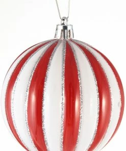 Epam Χριστουγεννιάτικη Μπάλα 8 εκ. Διάφανη Κόκκινη (GLB-25501)