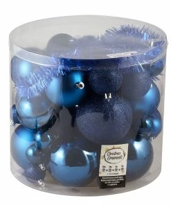 Epam Χριστουγεννιάτικες Μπάλες Πλαστικές σετ 54 σε 4 Μεγέθη Μπλε Ass (04.TB-S54/BL)