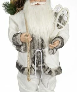 Epam Χριστουγεννιάτικος Διακοσμητικός Αγιος Βασίλης 30εκ. Λευκός (XMT-12533B)