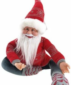 Christakopoulos Χριστουγεννιάτικος Λούτρινος Αγιος Βασίλης Yoga Κόκκινο – Γκρι (04.P-20203786-2)