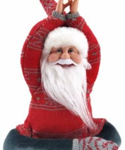Christakopoulos Χριστουγεννιάτικος Λούτρινος Αγιος Βασίλης Yoga Κόκκινο – Γκρι (04.P-20203788-2)