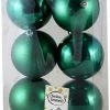 Epam Χριστουγεννιάτικη Μπάλα Πλαστική 8 εκ. Σετ 6 Σμαραγδί (04.TB-8006/SM)