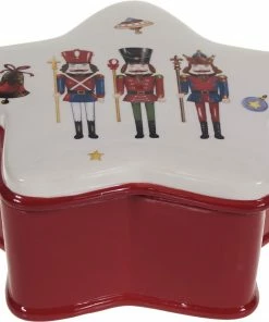 Epam Χριστουγεννιάτικη Κεραμική Μπισκοτιέρα Αστέρι (04.YM21707-1)