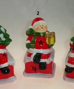 Χριστουγεννιατικα Κεραμικα Διακοσμητικα Με Θηκη Ρεσσω 3 Σχεδια (CER-TG1497)