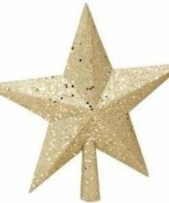 Christakopoulos Χριστουγεννιατικο Στολιδι Κορυφη Δεντρου Με Γκλιτερ 3 Χρωματα 14 Εκατοστα (4688-1)