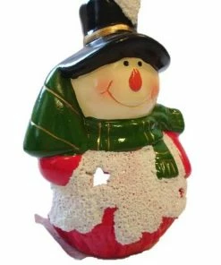 Χριστουγεννιατικο Κεραμικο Διακοσμητικο Με Θηκη Ρεσσω (CER-TG1496)