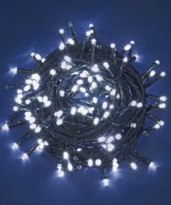 Χριστουγεννιατικα Λευκα Φωτακια 300 Λαμπακια Led Με Πρασινο Καλωδιο Εξωτερικου Χωρου 31V (XLALED300-GW/31V)