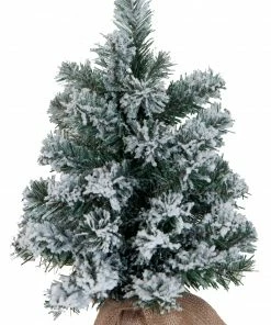 Χριστουγεννιατικο Επιτραπεζιο Δεντρο Χιονισμενο Pvc Με Σακι 43Εκ. (98218)
