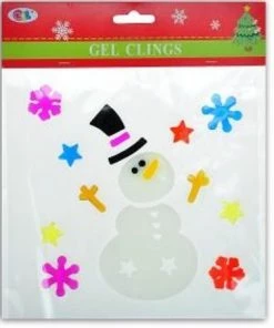 Χριστουγεννιατικο Διακοσμητικο Ζελε Παραθυρου 4Σχεδια 19 Εκ (4781)