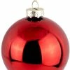 Χριστουγεννιατικη Μπαλα 10Εκ.Γυαλινη Γυαλιστερη Κοκκινη (GLB-S10R)