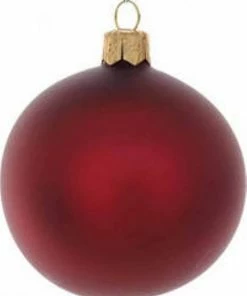 Χριστουγεννιατικη Μπαλα 8Εκ.Γυαλινη Ματ Κοκκινη (GLB-M8R)
