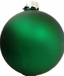 Χριστουγεννιατικη Μπαλα 8Εκ.Γυαλινη Ματ Σμαραγδι (GLB-M8SM)