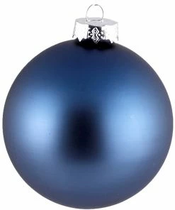Χριστουγεννιατικη Μπαλα 8Εκ.Γυαλινη Ματ Σκουρο Μπλε (GLB-M8DB)