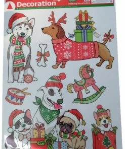 Χριστουγεννιάτικα Αυτοκόλλητα Ζωάκια 6 Σχέδια 41×29 εκ. (4798)