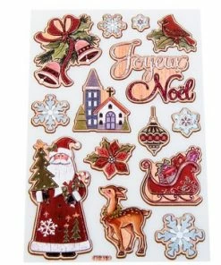 Χριστουγεννιάτικα Αυτοκόλλητα Pop Up 2 Σχέδια 25Χ14 εκ. (4912)