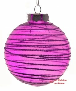 Χριστουγεννιάτικη Μπάλα 8αρα Με Γραμμές Φούξ (53101-3)