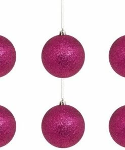Χριστουγεννιατικη Μπαλα 8Αρα Γκλιτερ Φουξ Σετ 6 (53135-5)