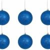 Χριστουγεννιατικη Μπαλα 8Αρα Γκλιτερ Μπλε Σετ 6 (53135-6)
