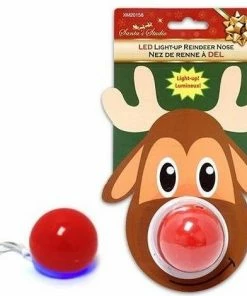 Χριστουγεννιάτικη Μύτη Ταράνδου Με Φως 4 εκ. (4899)